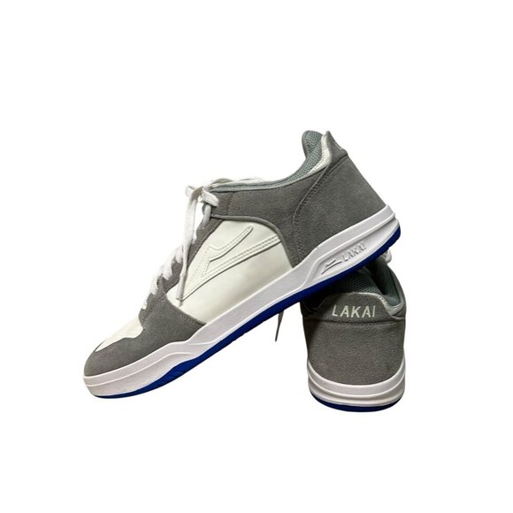 Lakai Telford Low Mens Skate Shoes Size 12 Gray & White Suede & Mesh *Read - Picture 4 of 15